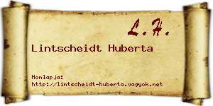Lintscheidt Huberta névjegykártya